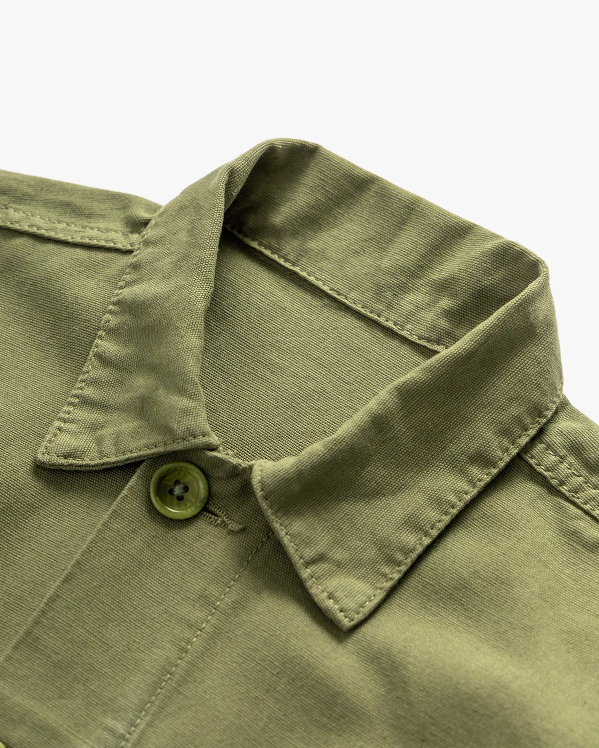 Service Works Classic Canvas Chore Shirt - Olive - Image 3