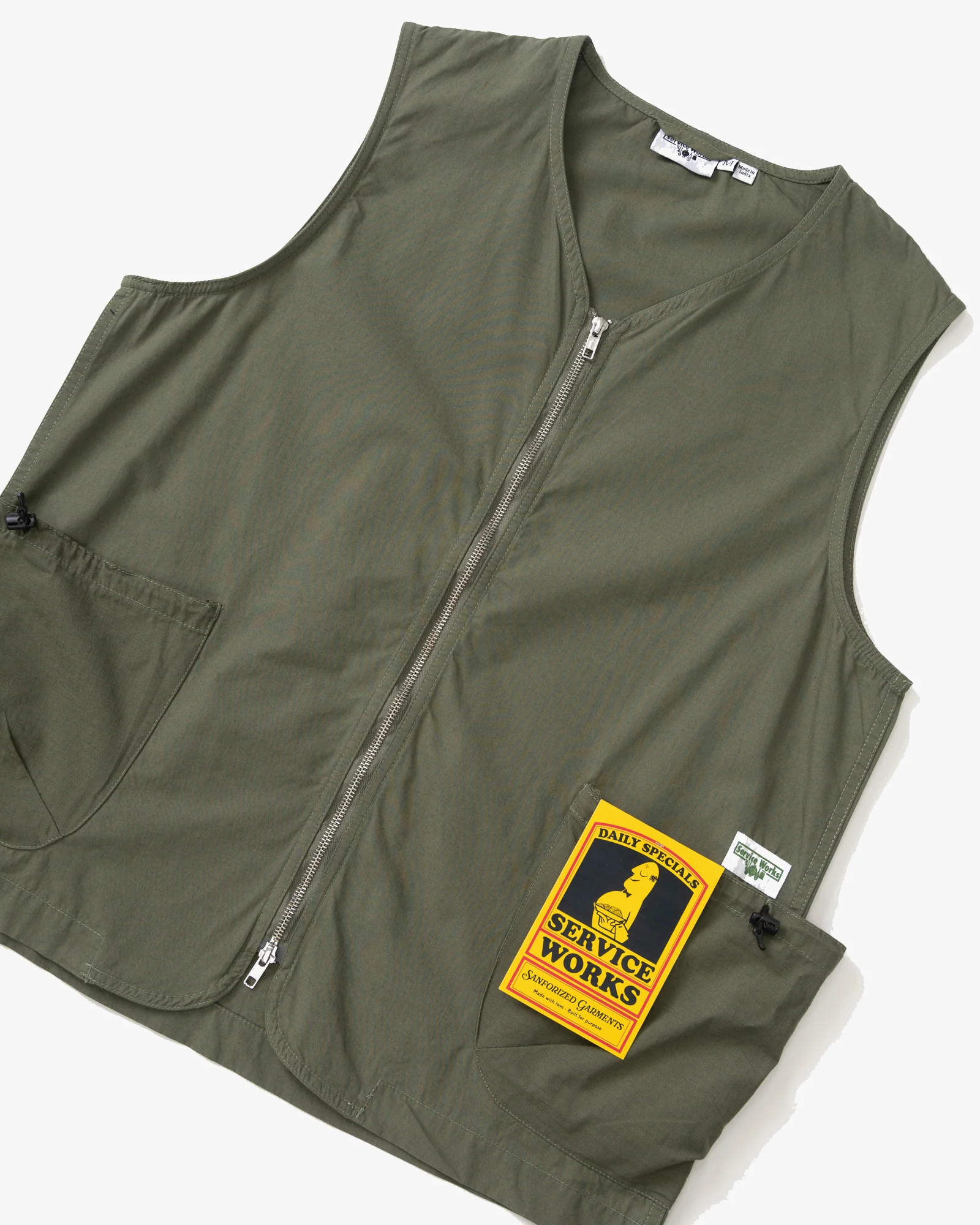 Service Works Gardener Vest - Olive - Image 2