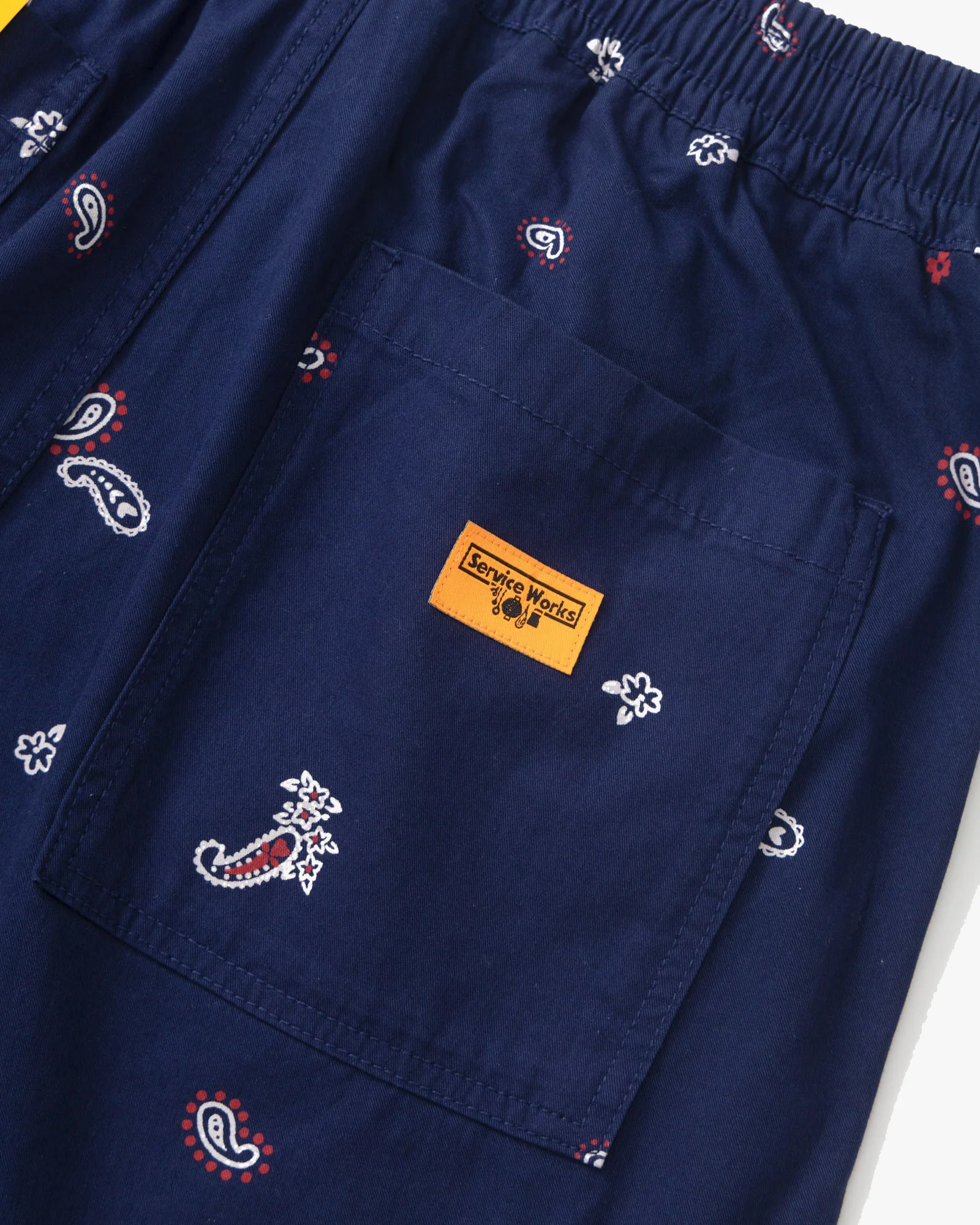 Service Works Paisley Chef Shorts - Royal - Image 6