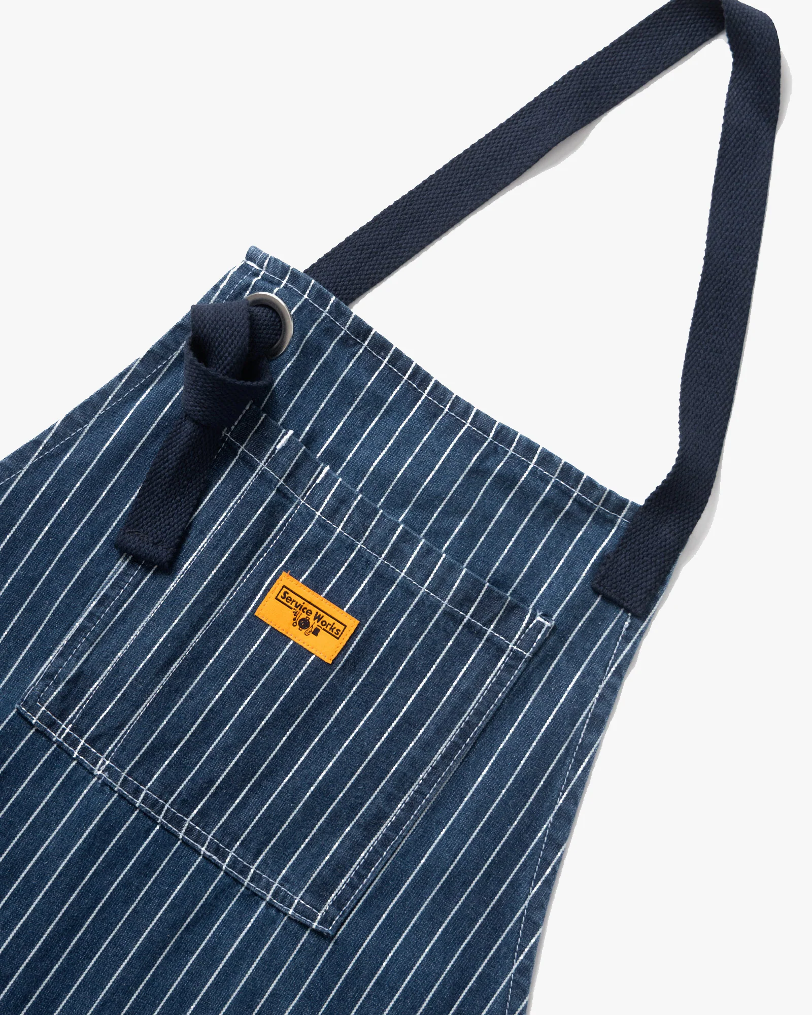 Service Works Pinstripe Denim Apron - Indigo - Image 5