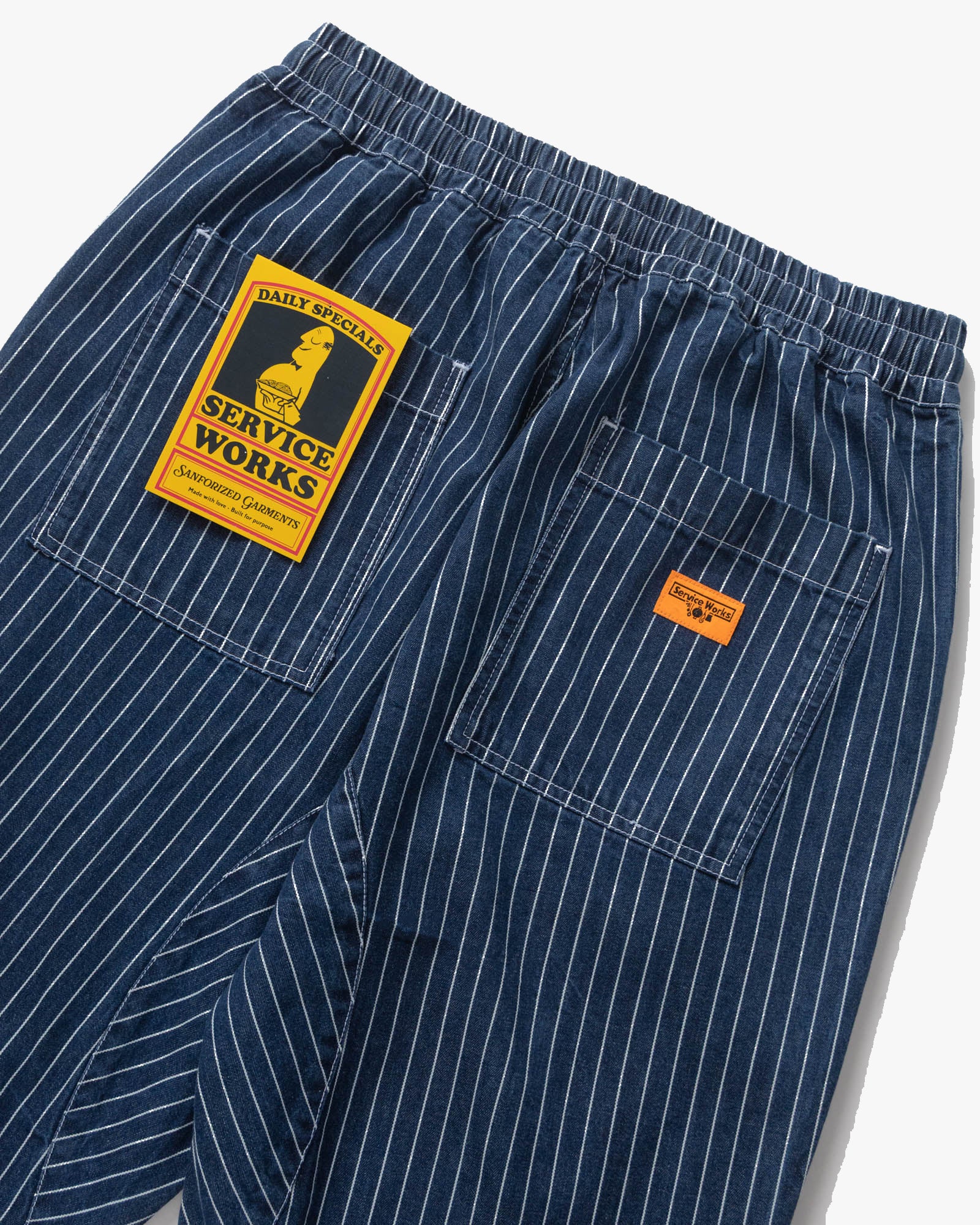 Service Works Pinstripe Denim Chef Pant - Indigo - Image 3