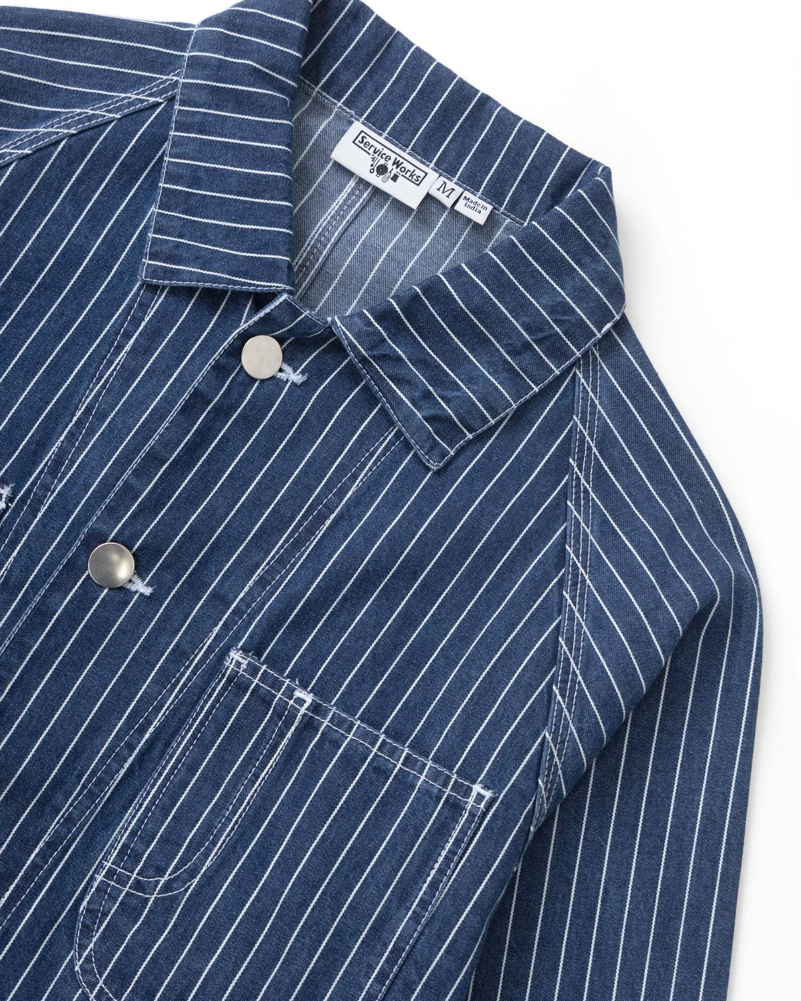Service Works Pinstripe Denim Coverall 2.0 - Indigo - Image 4
