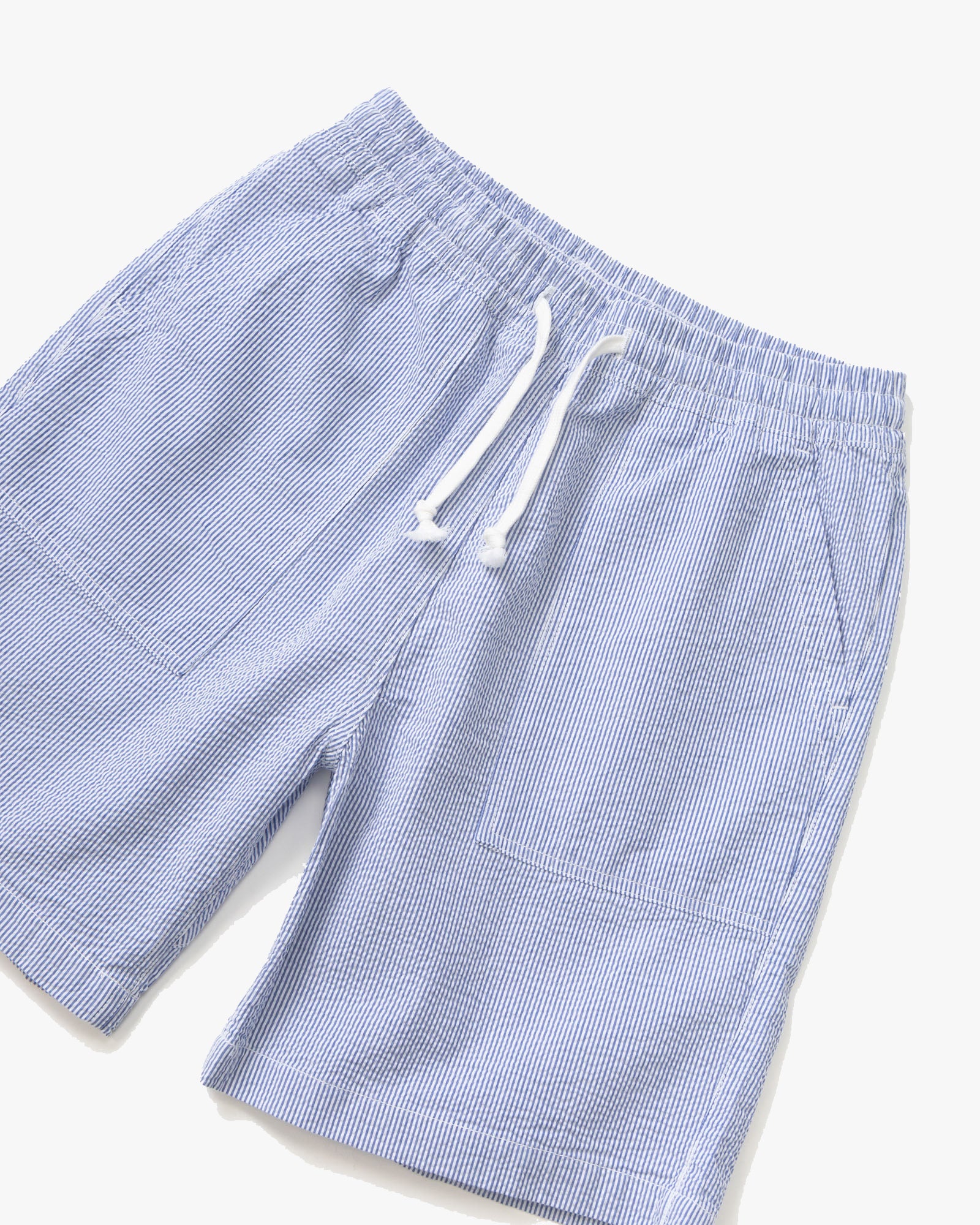 Service Works Seersucker Chef Shorts - Navy Stripe - Image 3