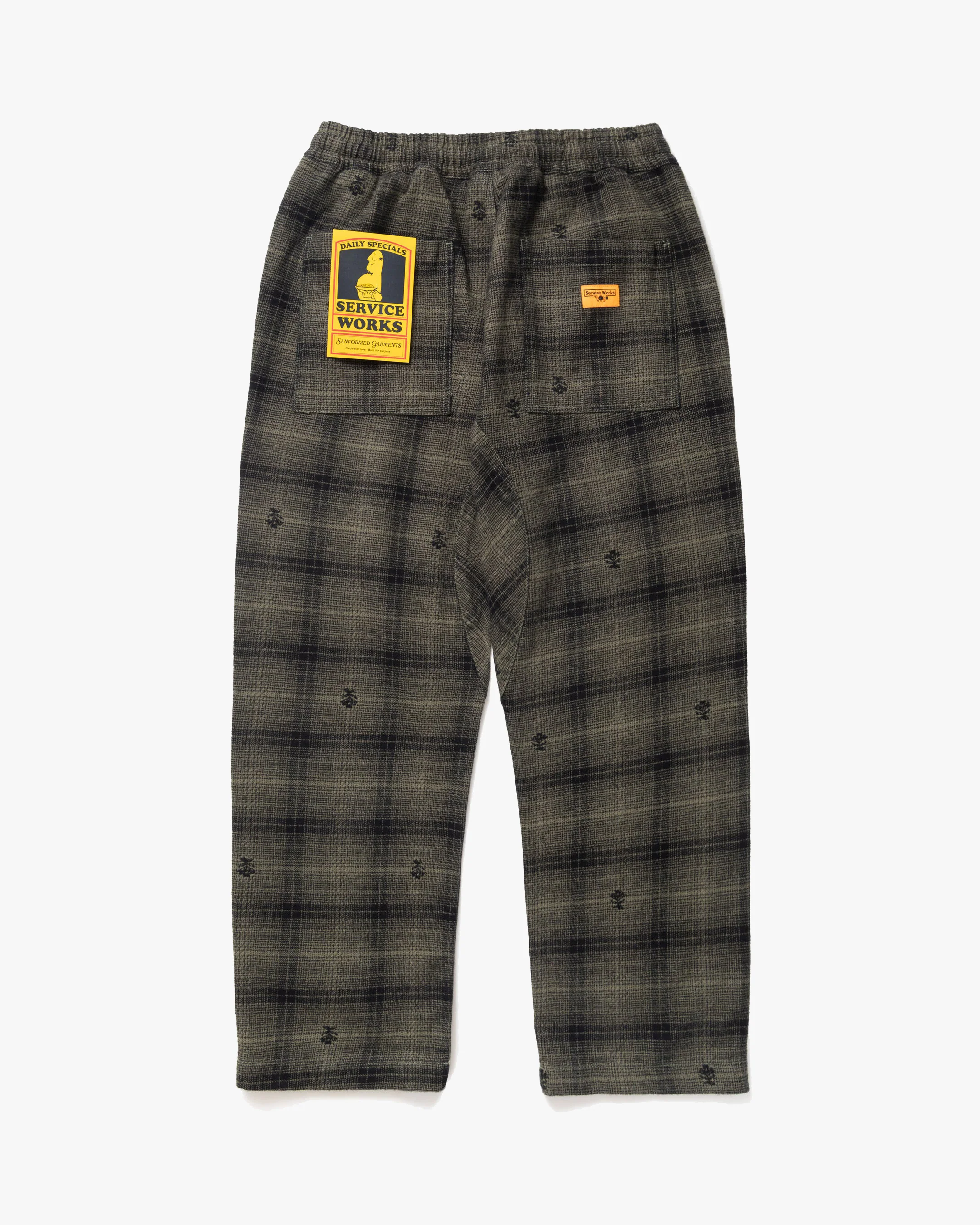 Service Works Thistle Plaid Chef Pant - Olive