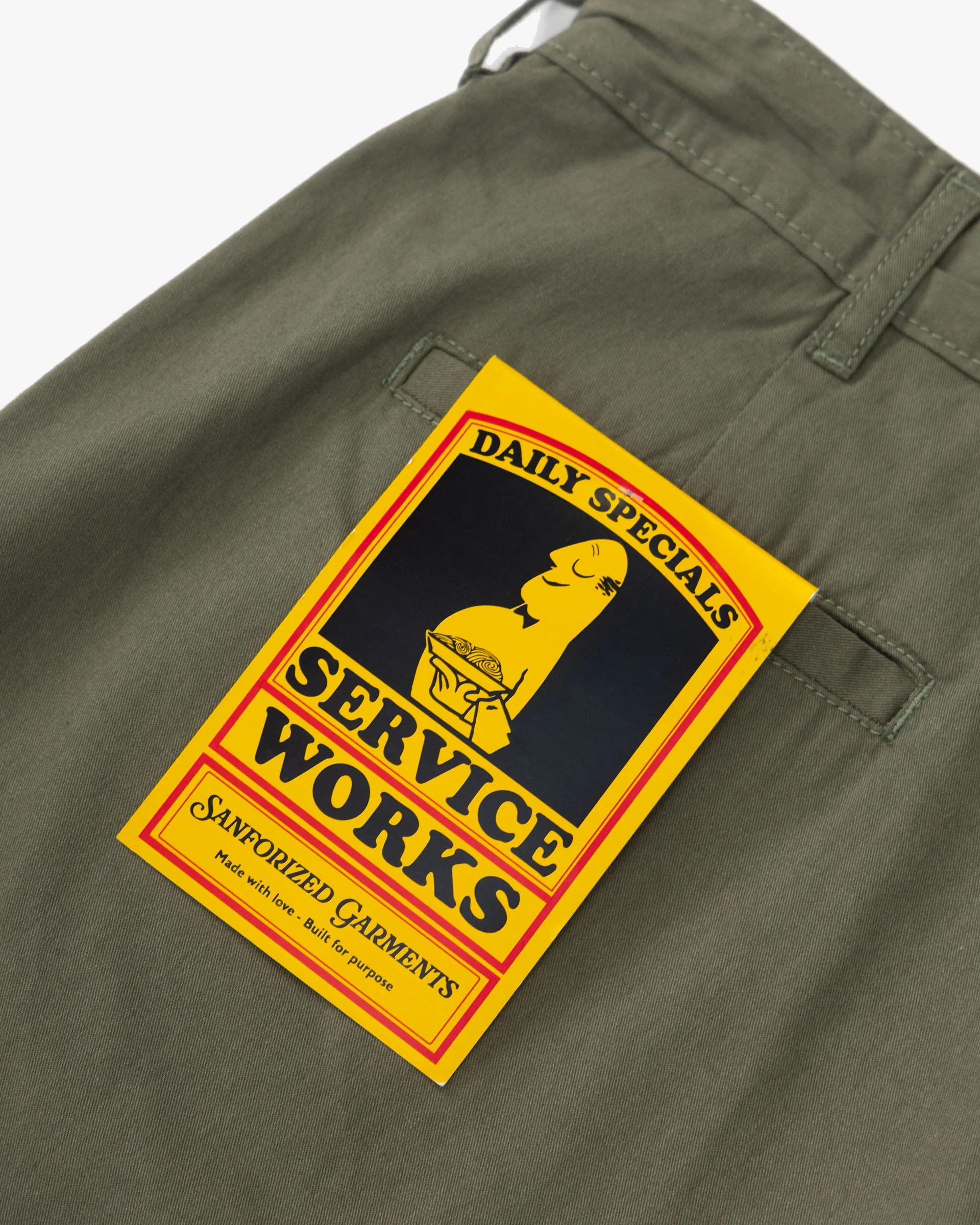 Service Works Twill Part Timer Pant - Olive - Image 6