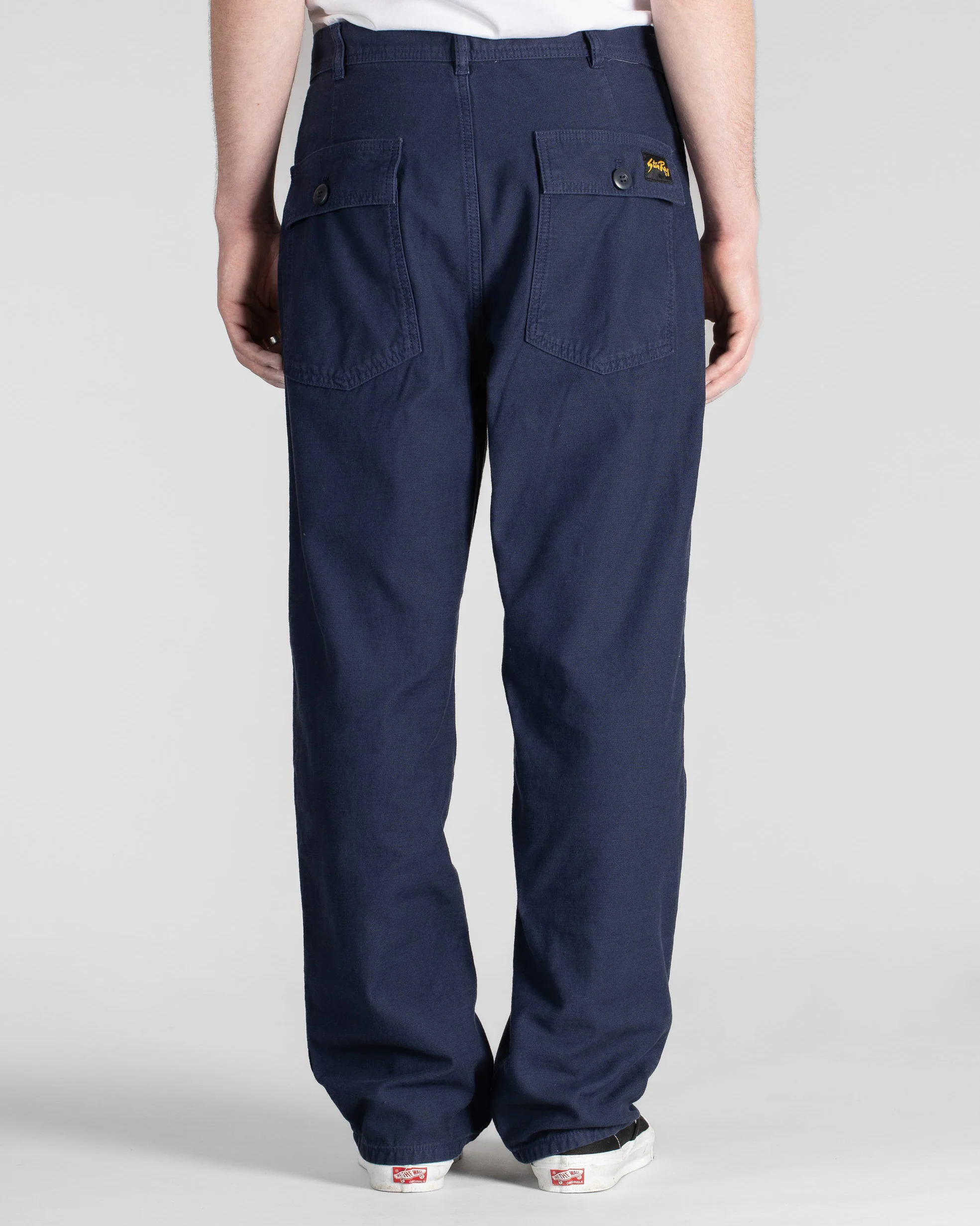 Stan Ray Fat Pant Loose Fit Fatigues - Navy Sateen - Image 2