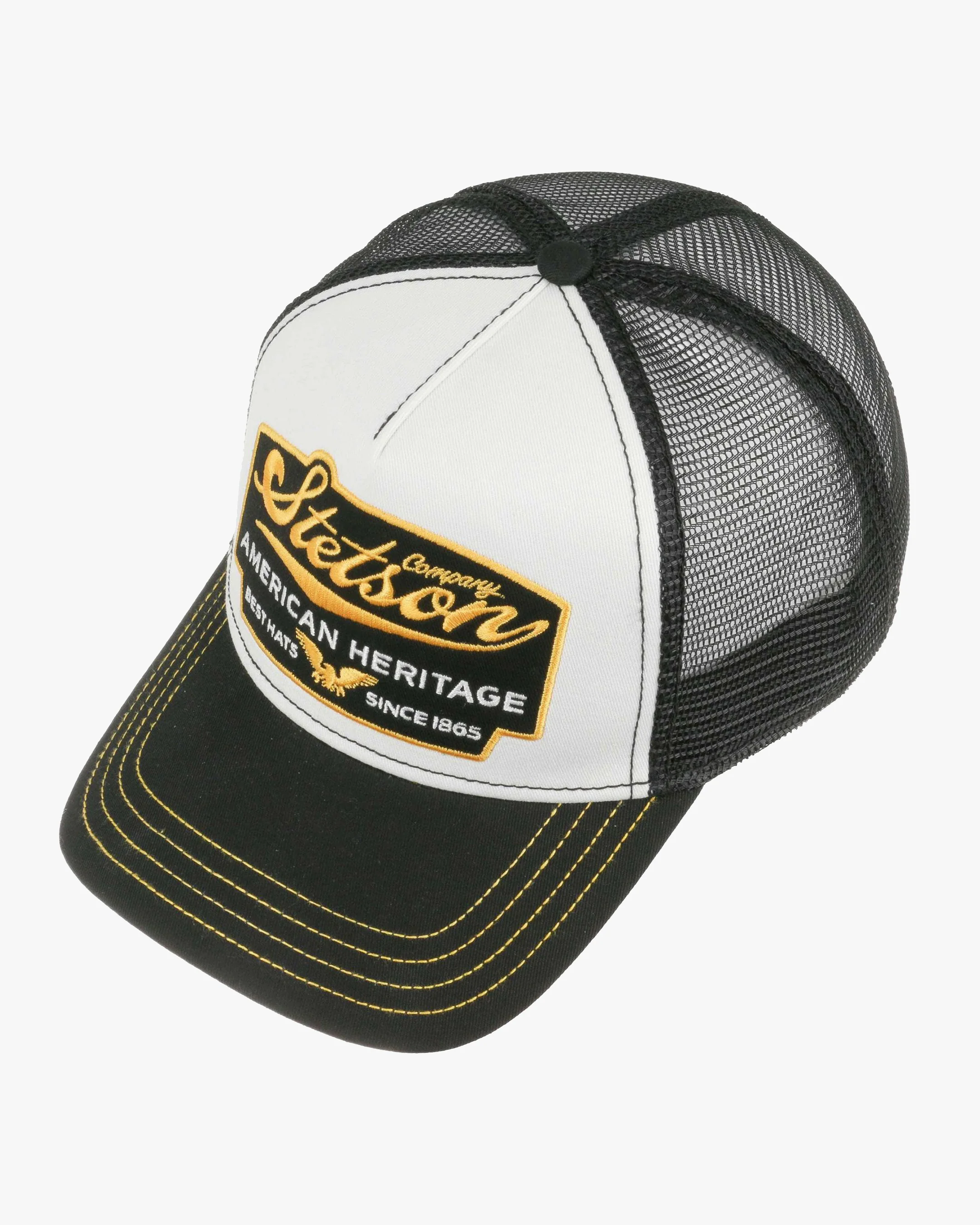 Stetson American Heritage Trucker Cap - Black / White - Image 3