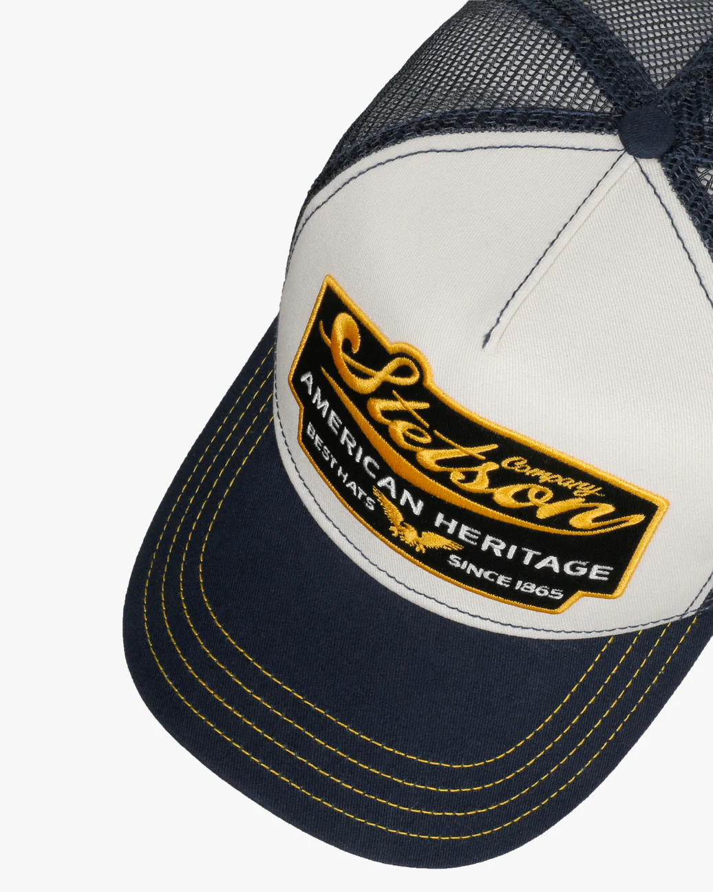 Stetson American Heritage Trucker Cap - Blue / White - Image 3