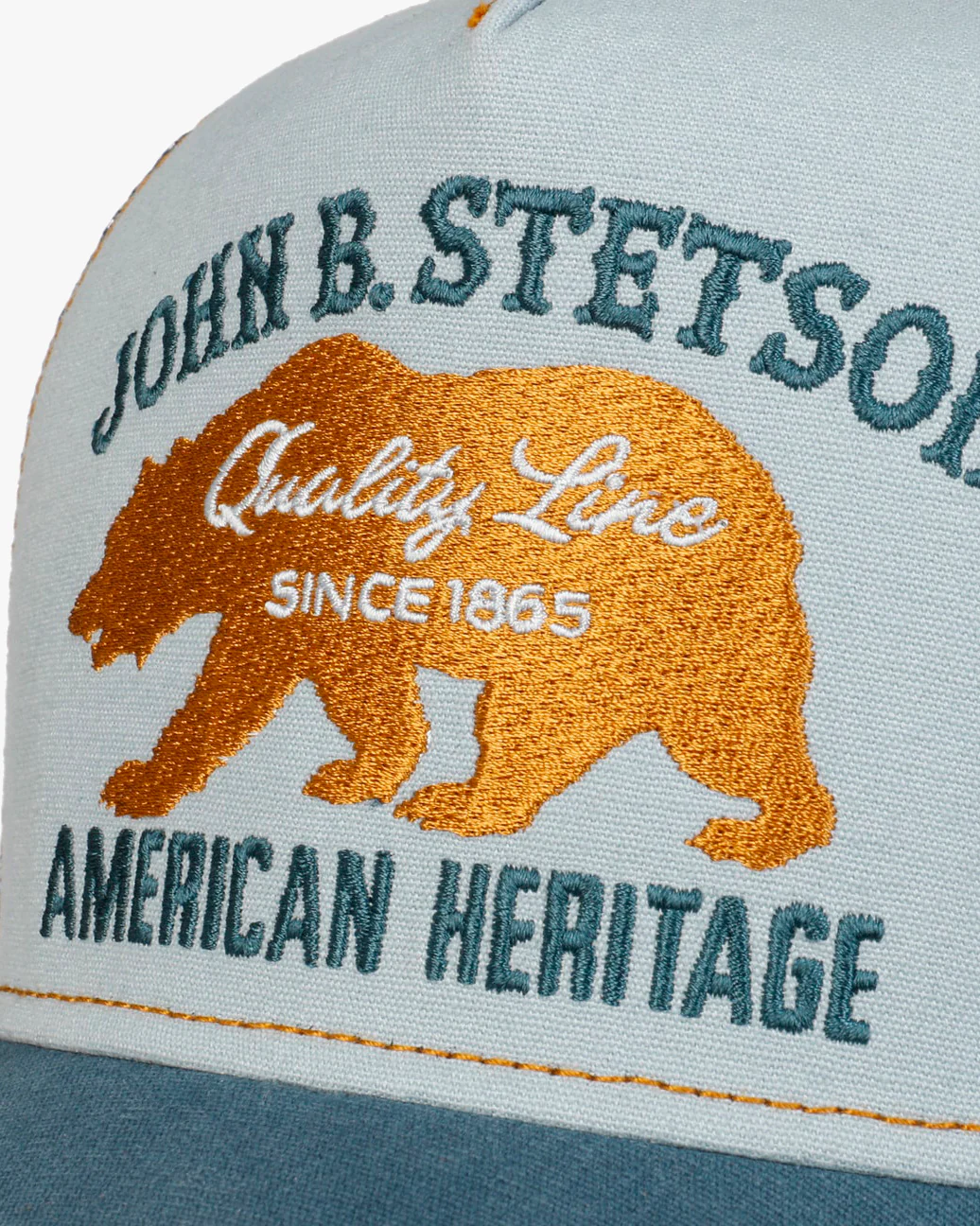 Stetson Bear Trucker Cap - Light Blue / Blue - Image 2