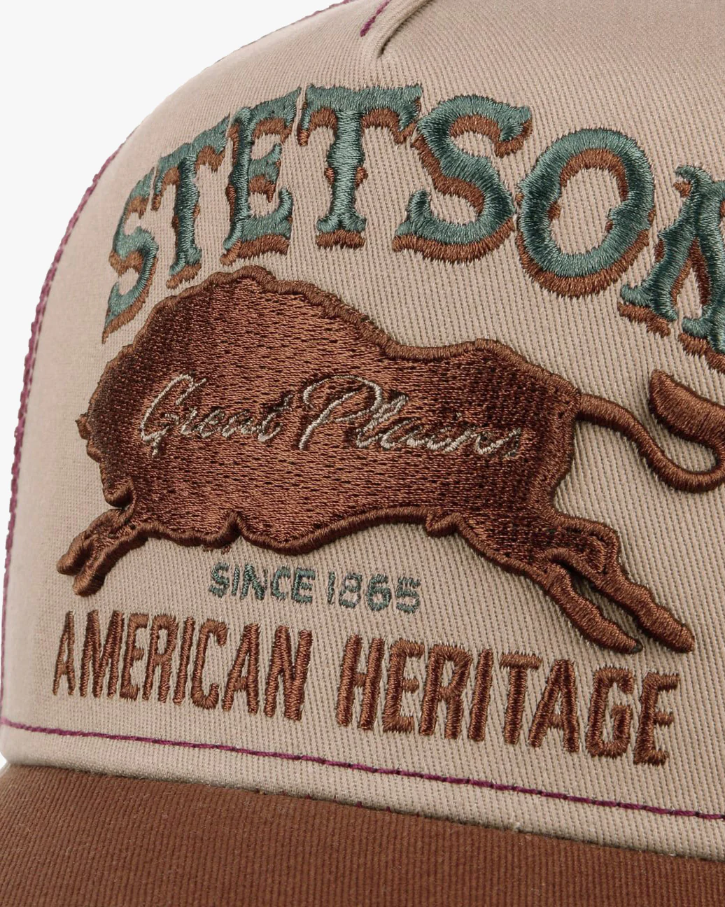 Stetson Great Plains Trucker Cap - Brown / Wine - Image 2