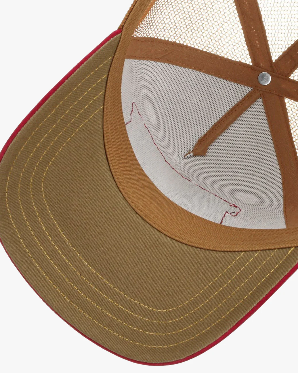 Stetson Rodeo Trucker Cap - Wine / Beige - Image 4