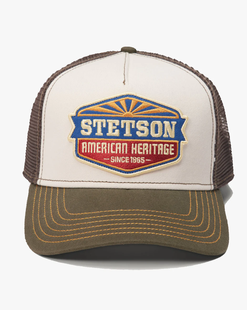 Stetson Sun Trucker Cap - Green / White - Image 2