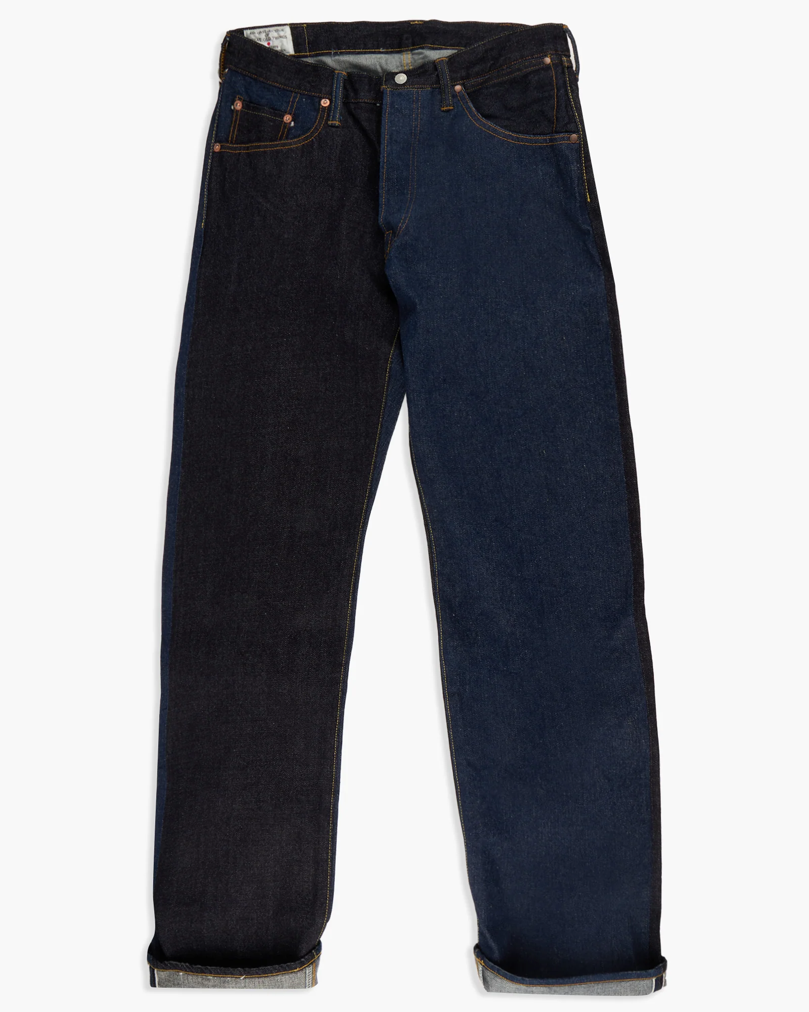 Studio D'Artisan D1902 'Trinity Denim' Regular Straight 15oz Selvedge Mens Jeans - Onewash - Image 3