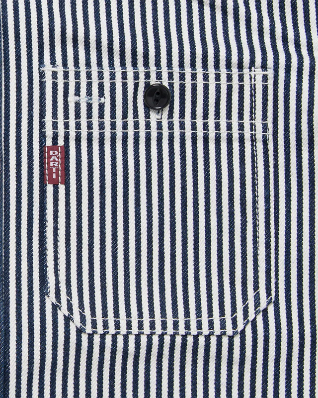 Studio D'Artisan D5335H 14oz Hickory Work Shirt - Indigo Onewash - Image 3