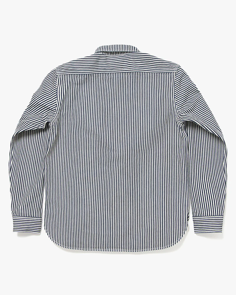 Studio D'Artisan D5335H 14oz Hickory Work Shirt - Indigo Onewash - Image 4