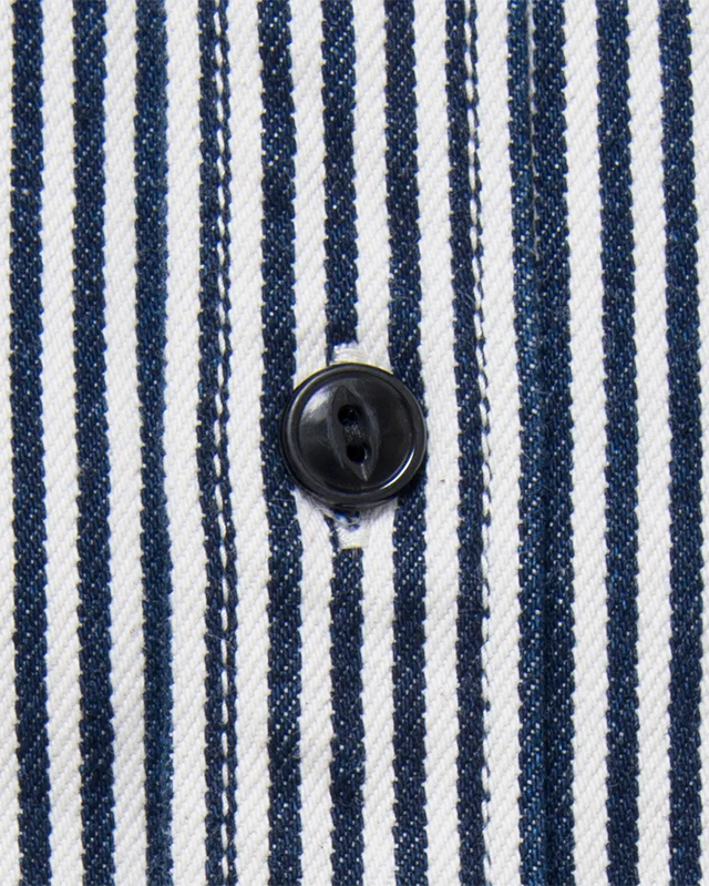 Studio D'Artisan D5335H 14oz Hickory Work Shirt - Indigo Onewash - Image 8