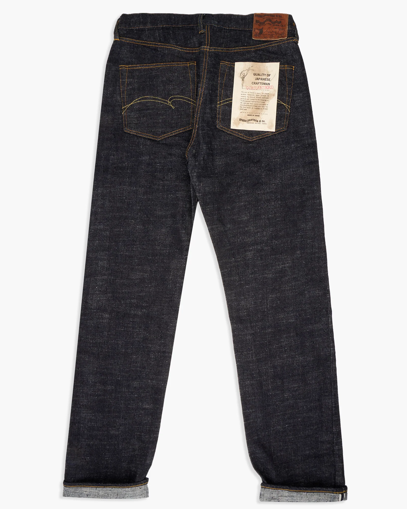 Studio D'Artisan SD-1001 'GL3' 15oz Selvedge Regular Straight Mens Jeans - Onewash - Image 3