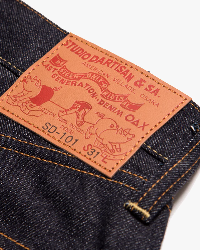 Studio D'Artisan SD-101 15oz Selvedge Regular Straight Mens Jeans - Onewash - Image 10
