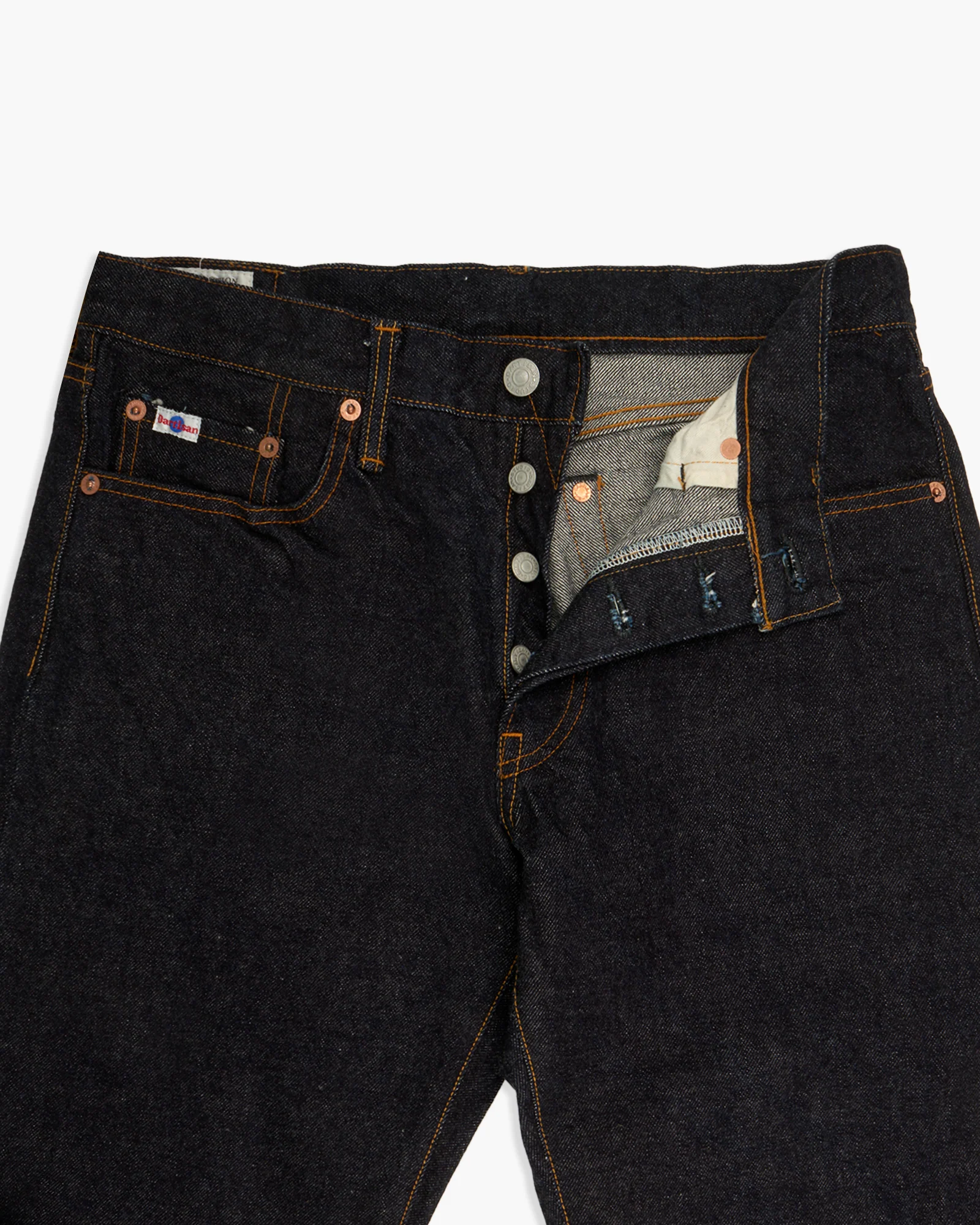 Studio D'Artisan SD-103 Slim Straight Mens Jeans - 15oz Indigo Selvedge / Onewash - Image 8