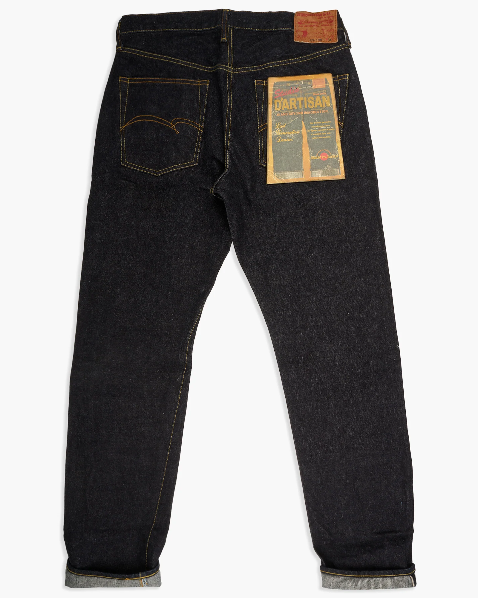 Studio D'Artisan SD-108 15oz Selvedge Relaxed Tapered Mens Jeans - Onewash - Image 3