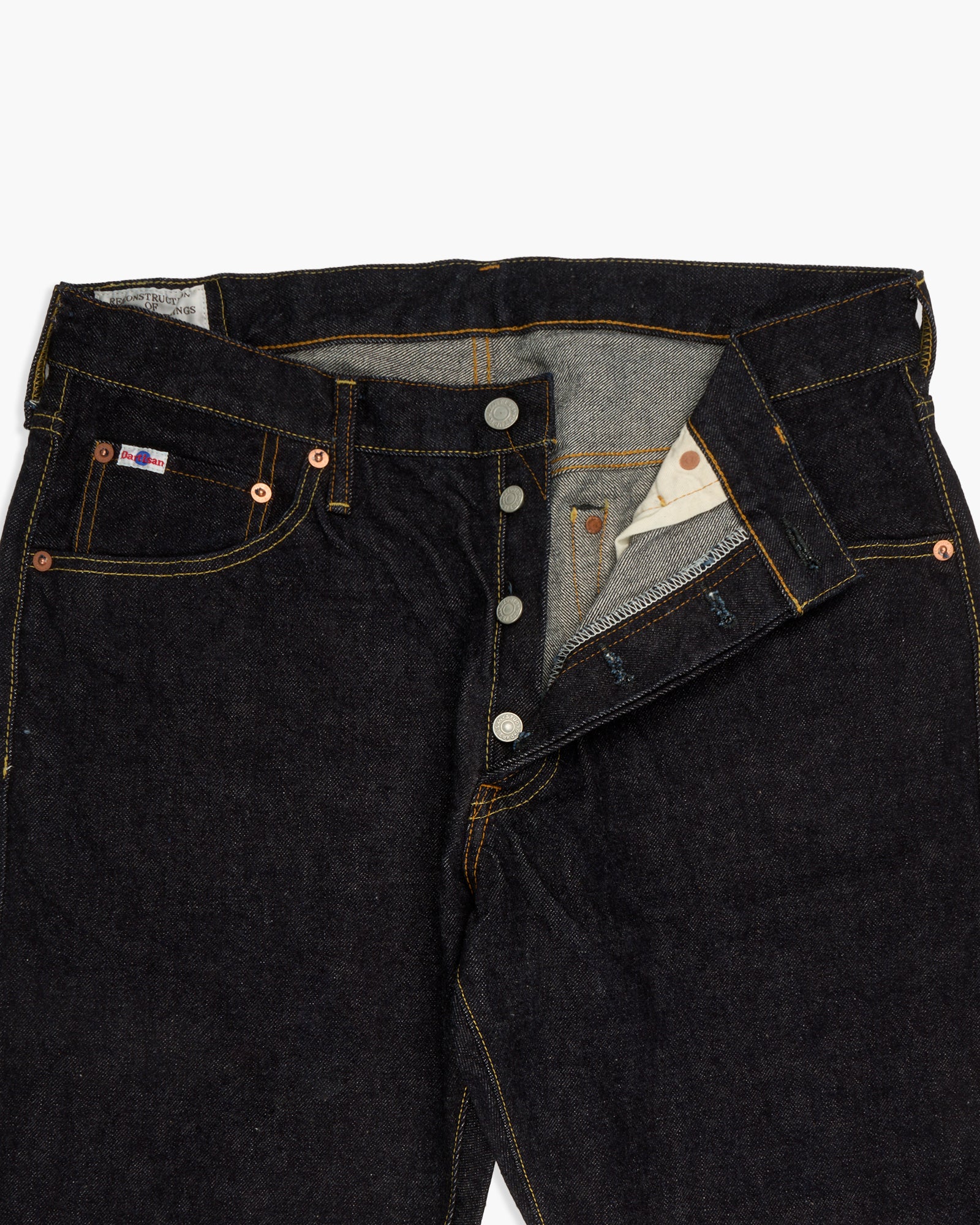 Studio D'Artisan SD-108 15oz Selvedge Relaxed Tapered Mens Jeans - Onewash - Image 5