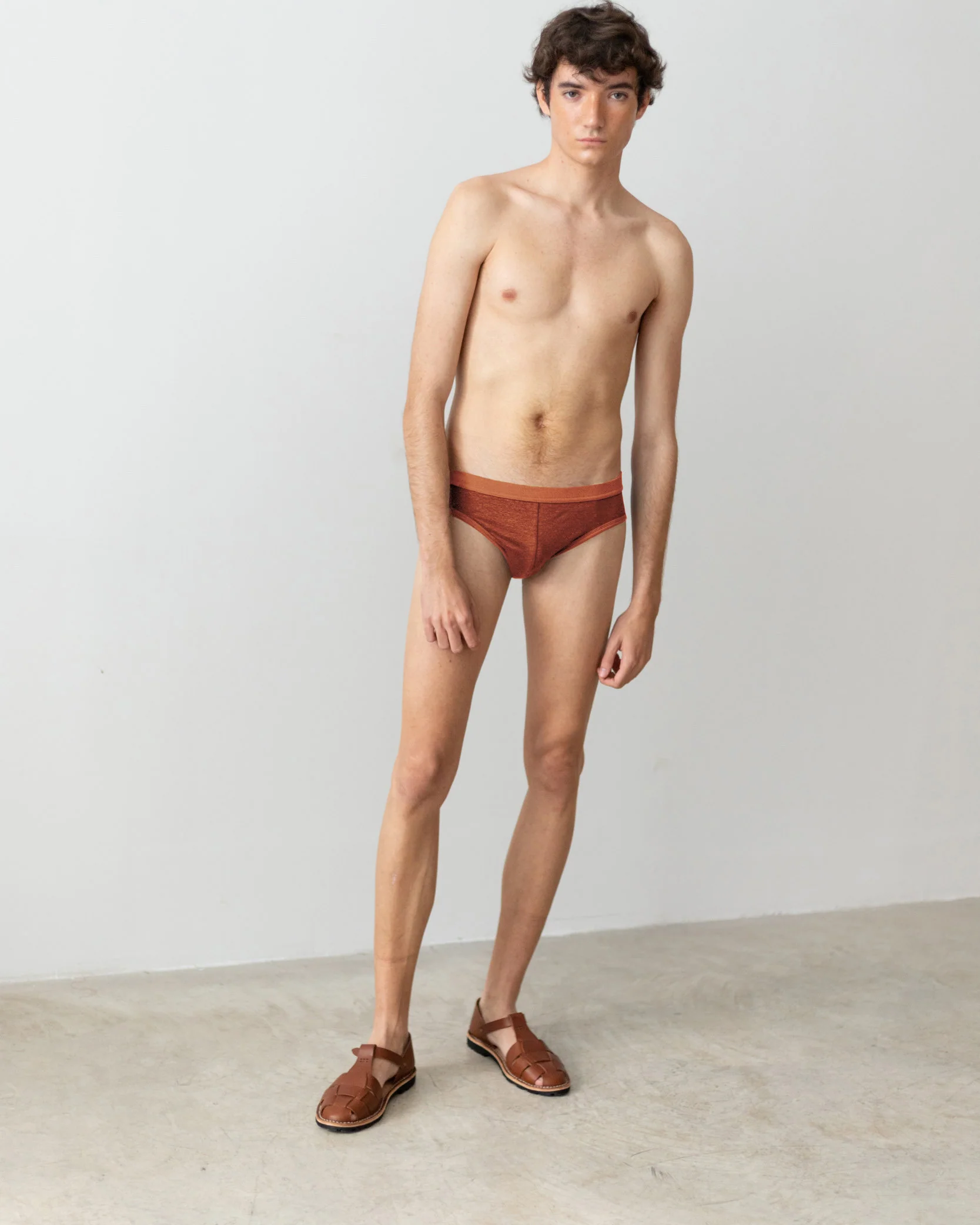 TA-CT Teleno Linen Mini Briefs - Rust - Image 4