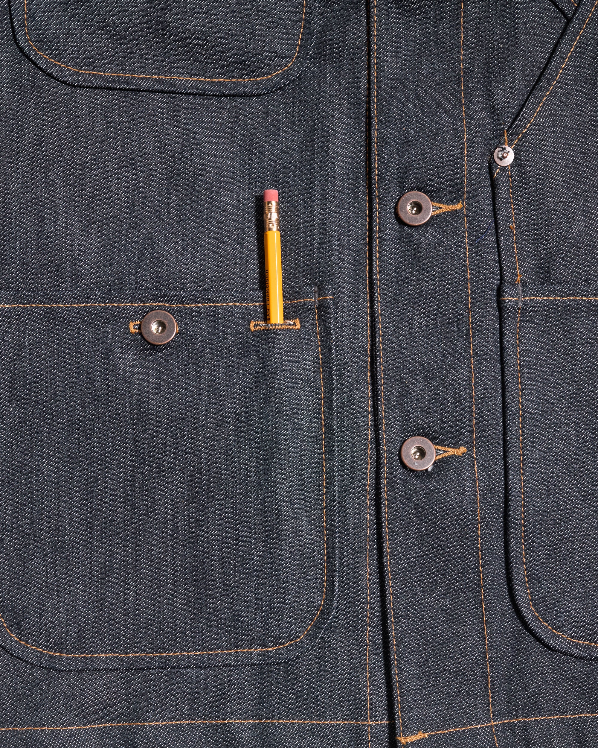 Tellason Coverall Jacket - 16.5oz Kaihara Selvedge Denim - Image 3