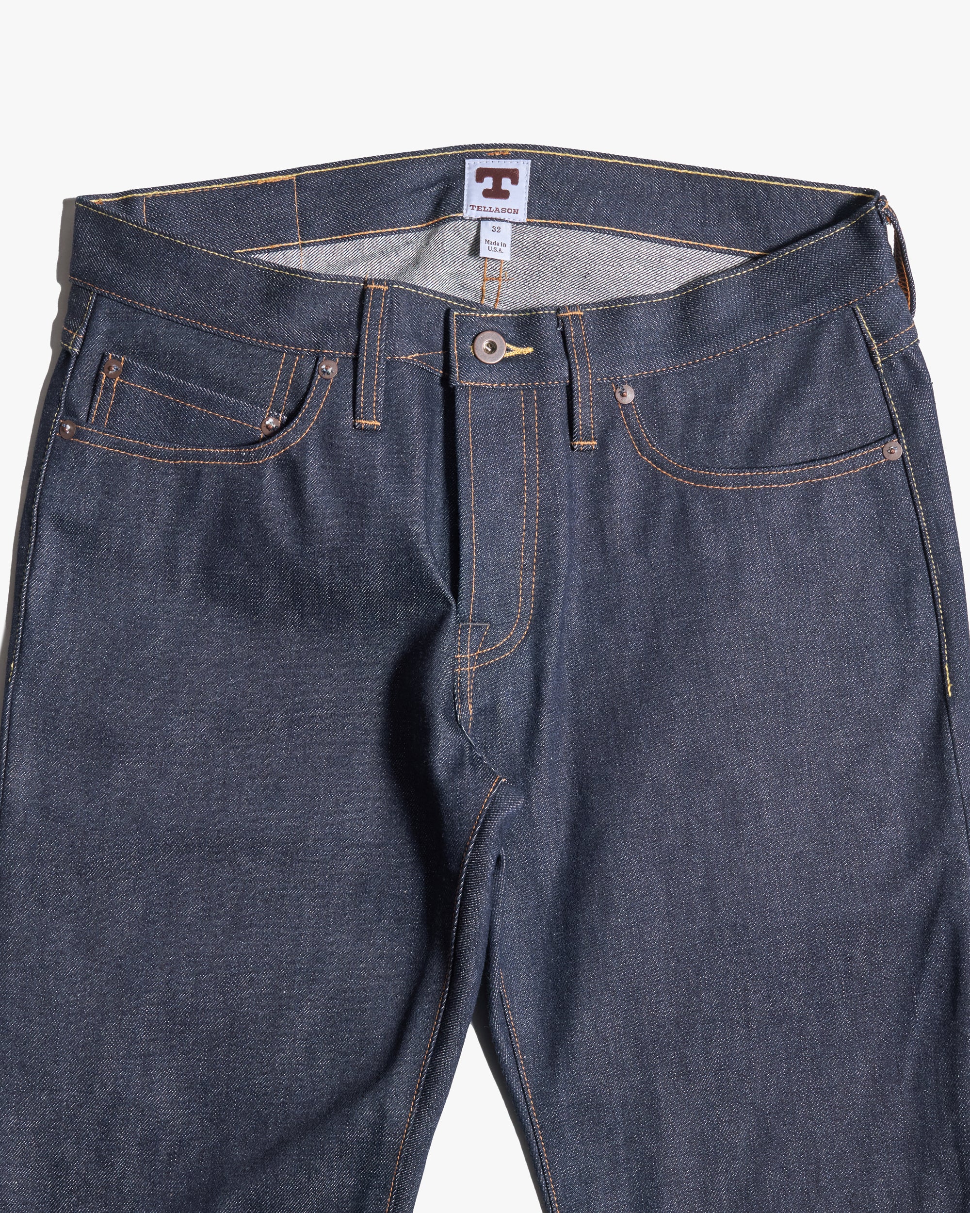 Tellason John Graham Mellor Slim Straight Mens Jeans - 16.5oz Kaihara Selvedge Denim - Image 5