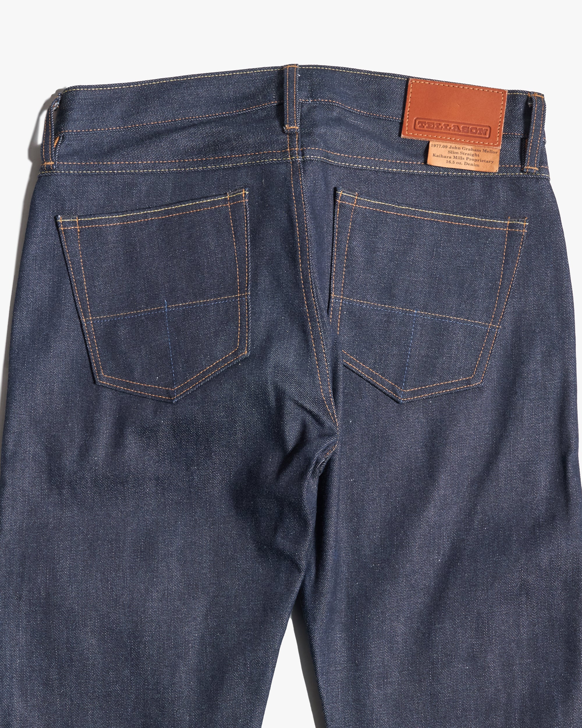Tellason John Graham Mellor Slim Straight Mens Jeans - 16.5oz Kaihara Selvedge Denim - Image 6