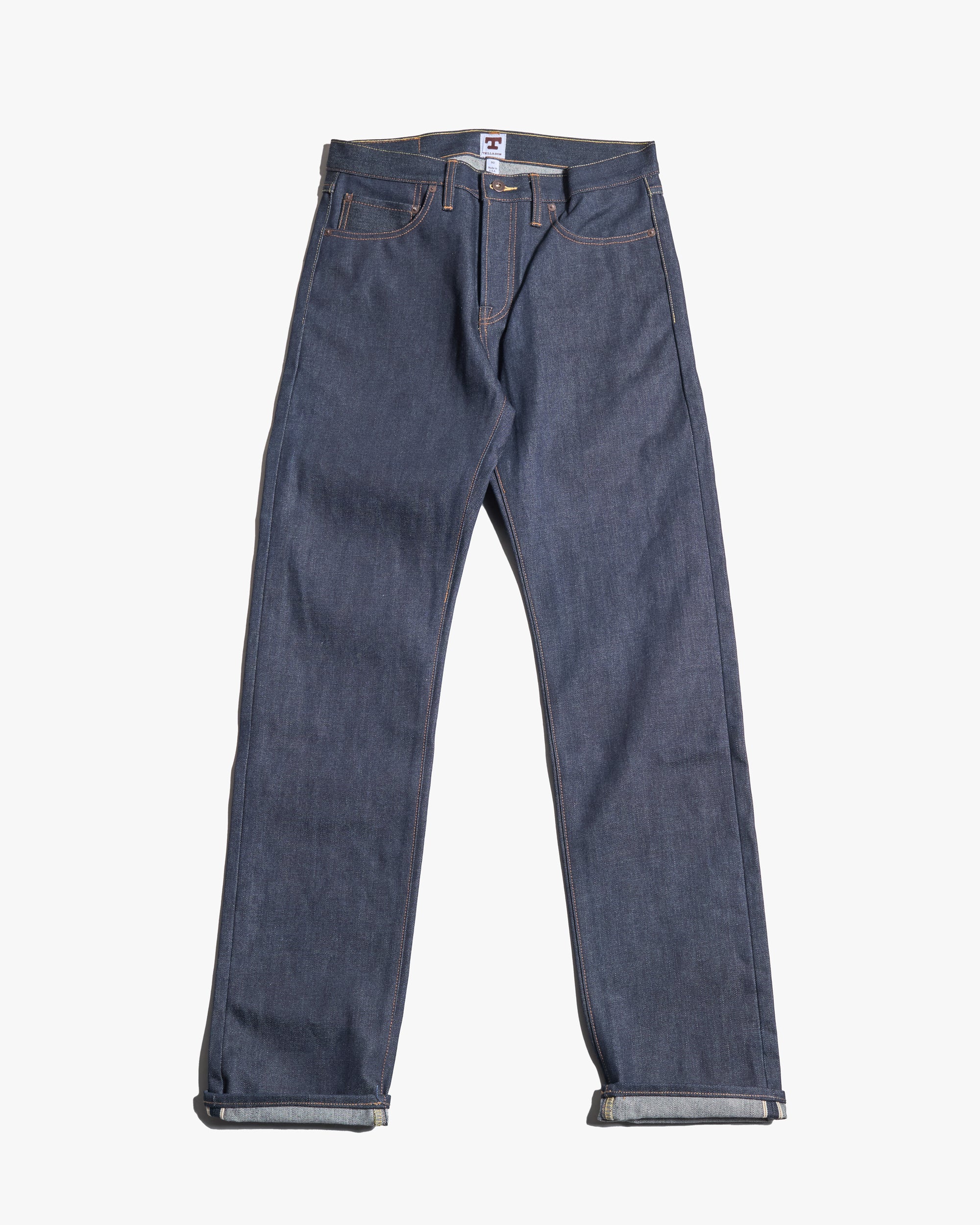 Tellason Sheffield Relaxed Straight Mens Jeans - 16.5oz Kaihara Selvedge Denim - Image 3