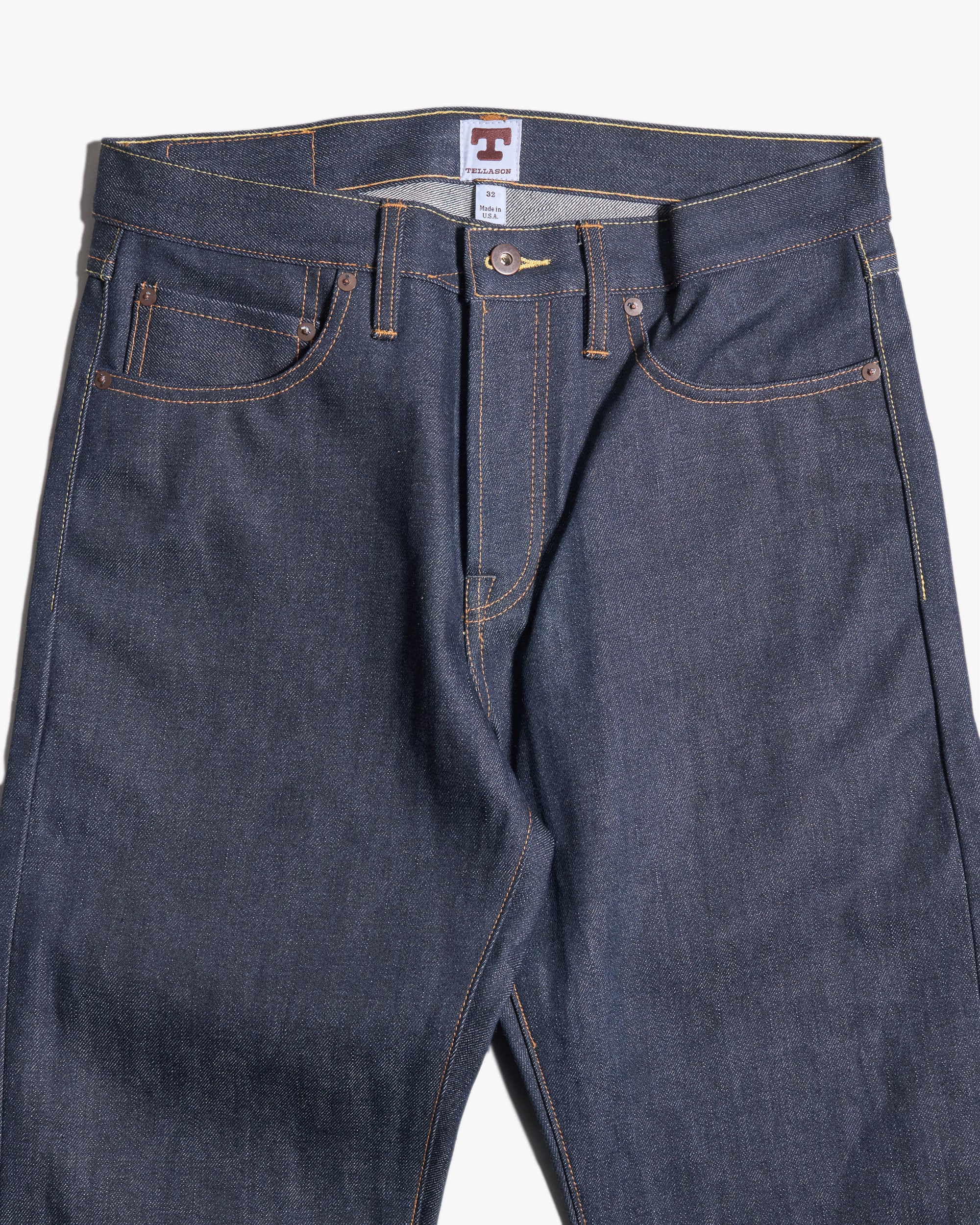 Tellason Sheffield Relaxed Straight Mens Jeans - 16.5oz Kaihara Selvedge Denim - Image 5