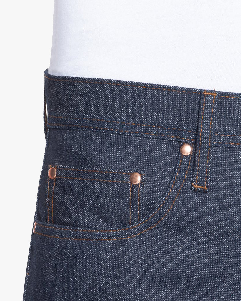Unbranded UB601 Relaxed Tapered Mens Jeans - 14.5oz Indigo Selvedge - Image 5