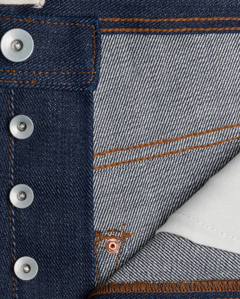 Unbranded UB621 Relaxed Tapered Mens Jeans - 21oz Indigo Selvedge - Image 7