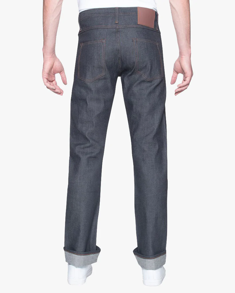 Unbranded UB322 Straight Fit Mens Jeans - 11oz Indigo Stretch Selvedge - Image 4