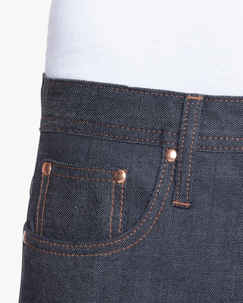 Unbranded UB322 Straight Fit Mens Jeans - 11oz Indigo Stretch Selvedge - Image 5