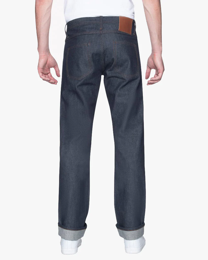 Unbranded UB301 Straight Fit Mens Jeans - 14.5oz Indigo Selvedge - Image 4
