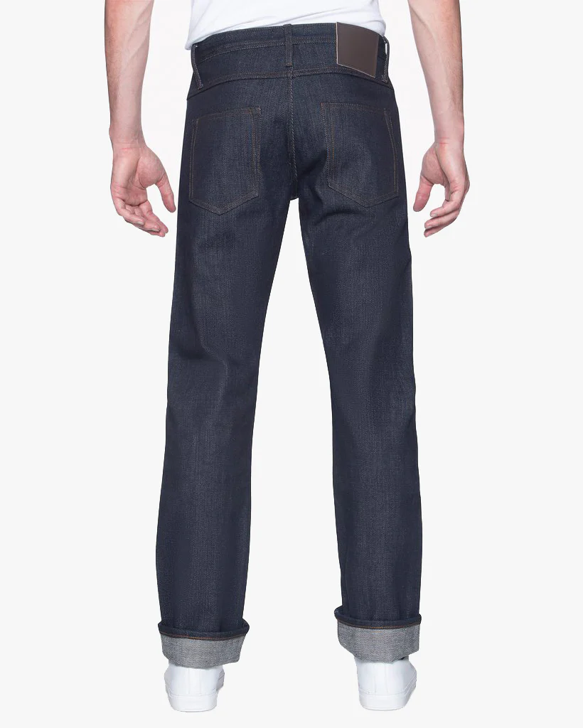 Unbranded UB321 Straight Fit Mens Jeans - 21oz Indigo Selvedge - Image 4