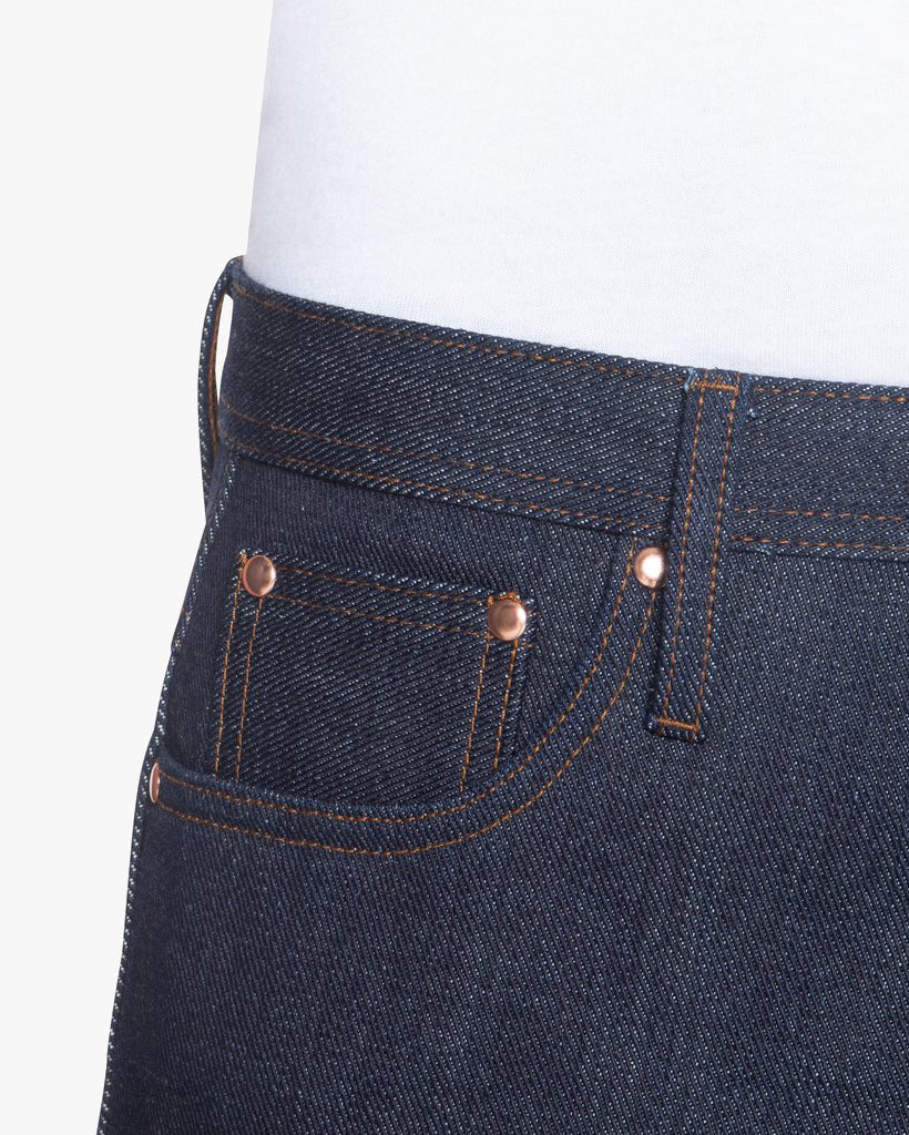 Unbranded UB321 Straight Fit Mens Jeans - 21oz Indigo Selvedge - Image 5