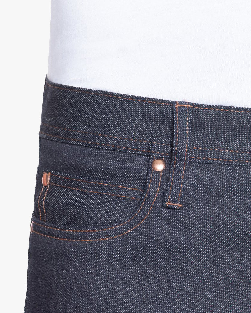 Unbranded UB422 Tight Fit Mens Jeans - 11oz Indigo Stretch Selvedge - Image 5