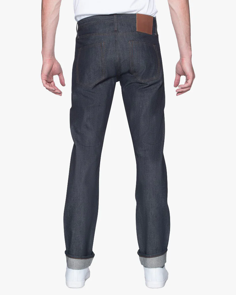 Unbranded UB101 Skinny Fit Mens Jeans - 14.5oz Indigo Selvedge - Image 4