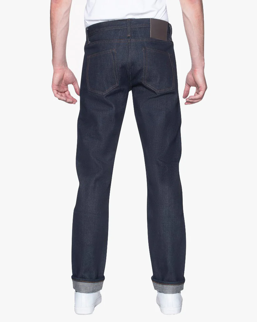 Unbranded UB121 Skinny Fit Mens Jeans - 21oz Indigo Selvedge - Image 4
