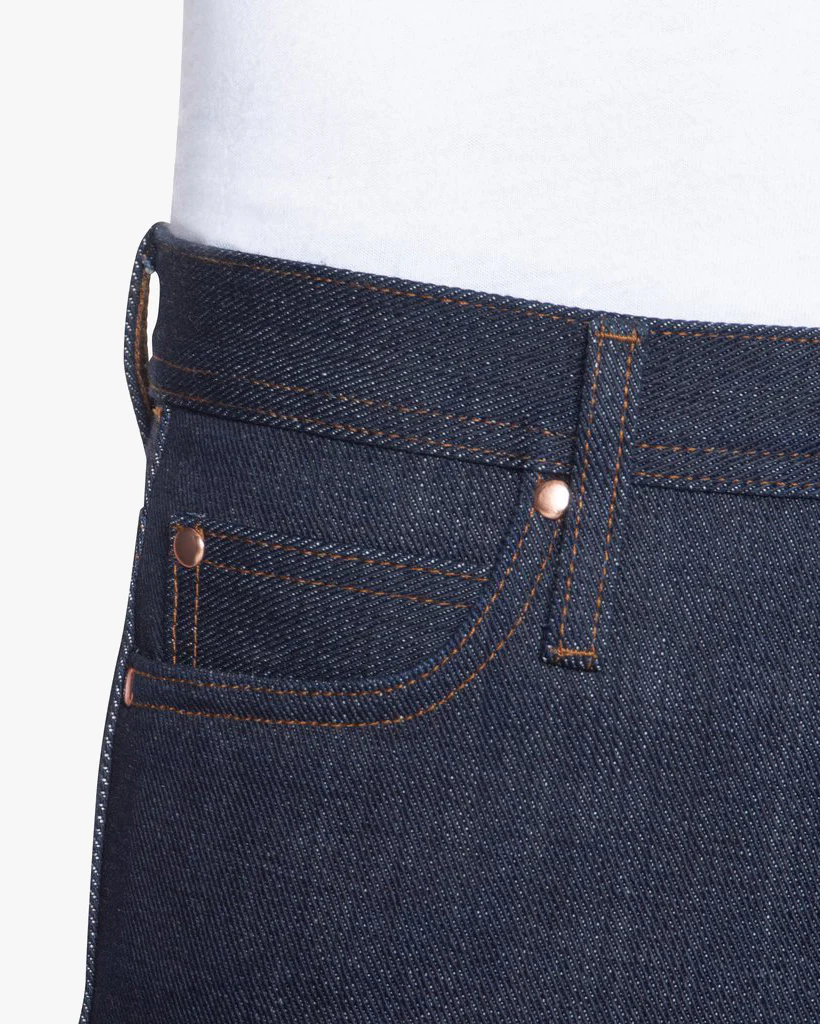 Unbranded UB121 Skinny Fit Mens Jeans - 21oz Indigo Selvedge - Image 5