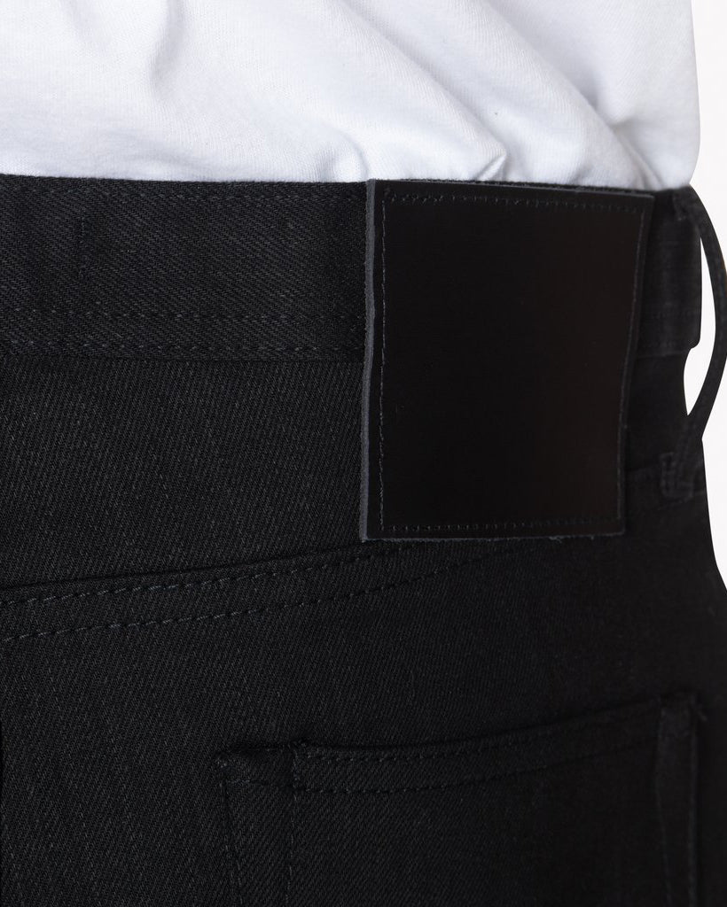 Unbranded UB144 Skinny Fit Mens Jeans - 11oz Solid Black Stretch Selvedge - Image 6