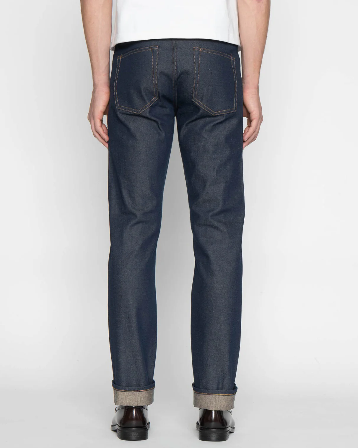 Unbranded UB154 Skinny Fit Mens Jeans - 13.5oz Vintage Blue Selvedge - Image 5