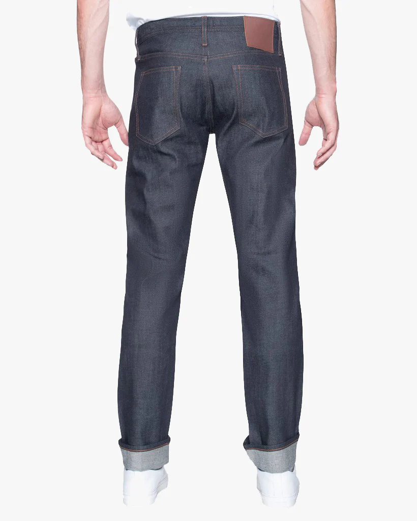 Unbranded UB222 Tapered Fit Mens Jeans - 11oz Indigo Stretch Selvedge - Image 4