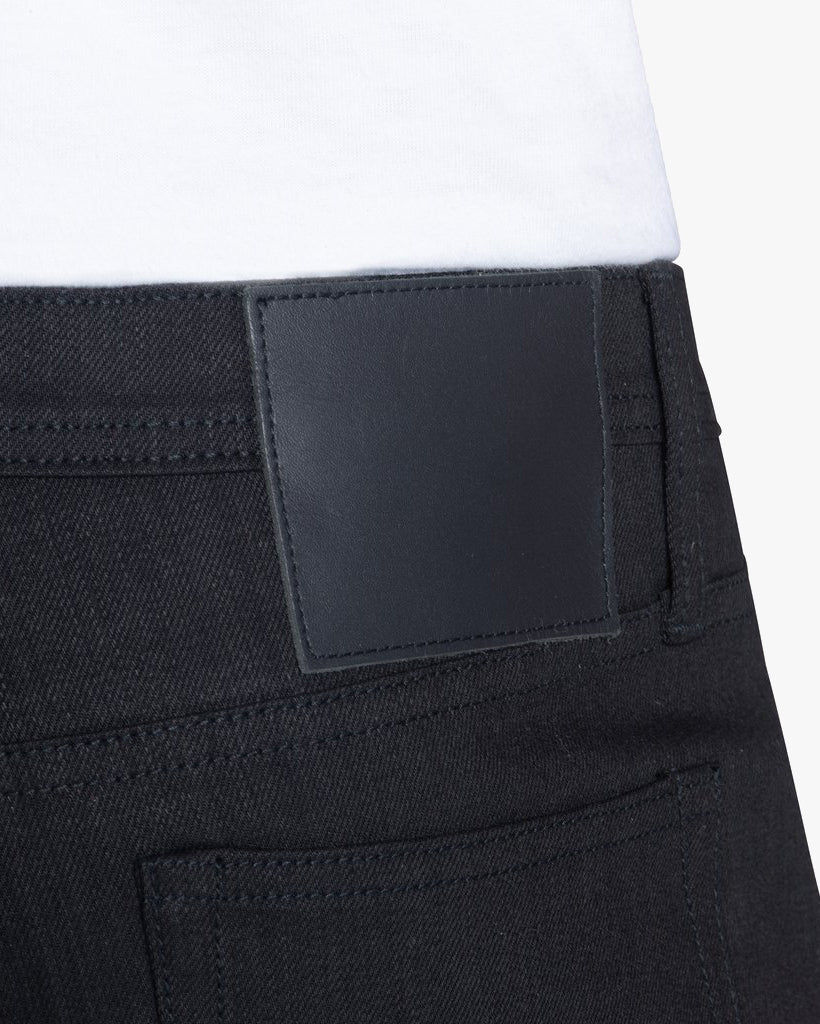 Unbranded UB244 Tapered Fit Mens Jeans - 11oz Solid Black Stretch Selvedge - Image 6