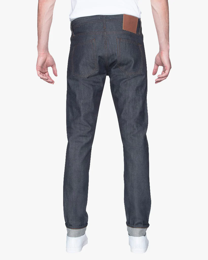 Unbranded UB401 Tight Fit Mens Jeans - 14.5oz Indigo Selvedge - Image 4