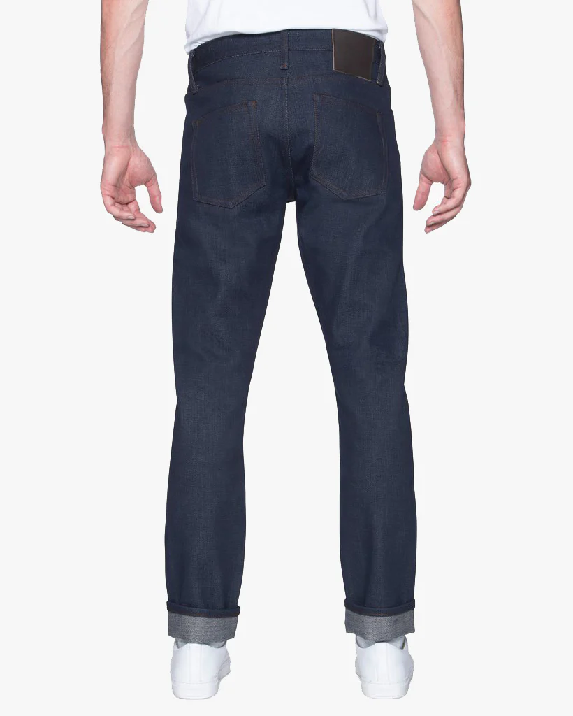 Unbranded UB421 Tight Fit Mens Jeans - 21oz Indigo Selvedge - Image 4