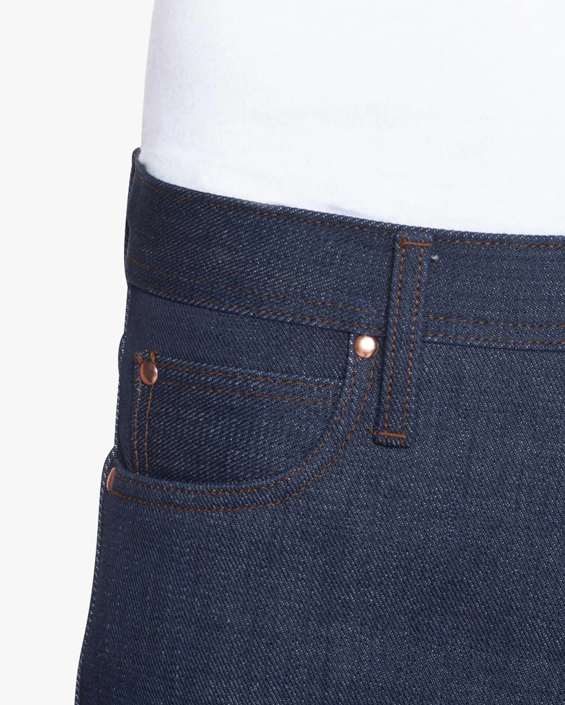 Unbranded UB421 Tight Fit Mens Jeans - 21oz Indigo Selvedge - Image 5