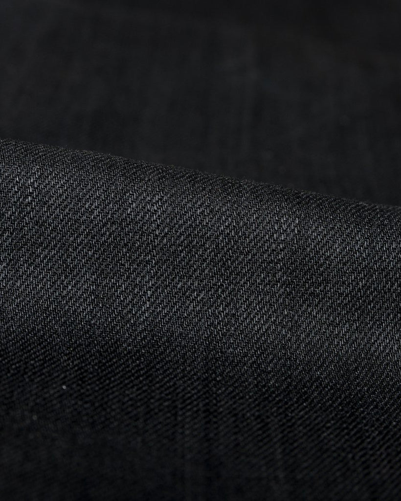 Unbranded UB644 Relaxed Tapered Mens Jeans - 11oz Solid Black Stretch Selvedge - Image 8